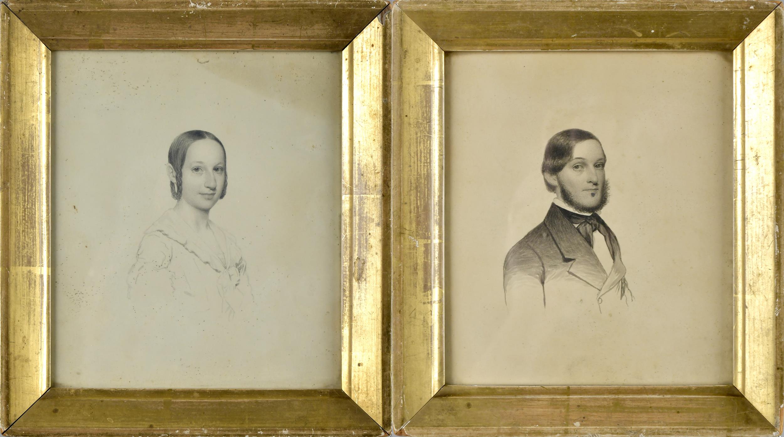 19TH C. PORTRAITS, HELEN & CHARLES