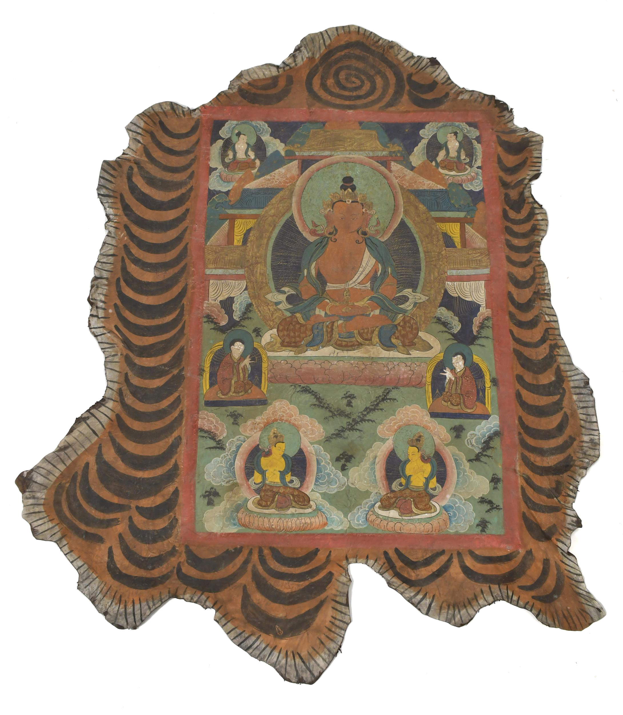 ANTIQUE PAINTED CHINESE THANGKA