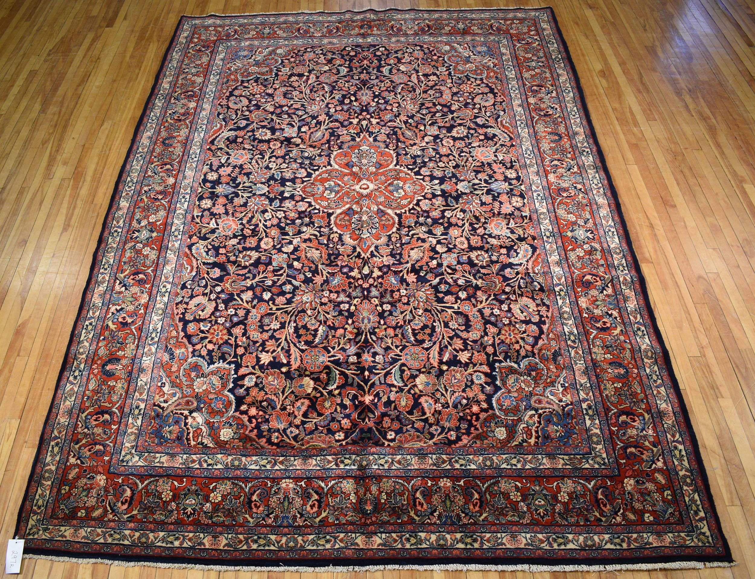 ANTIQUE ORIENTAL KASHAN ROOM SIZE 3ab154