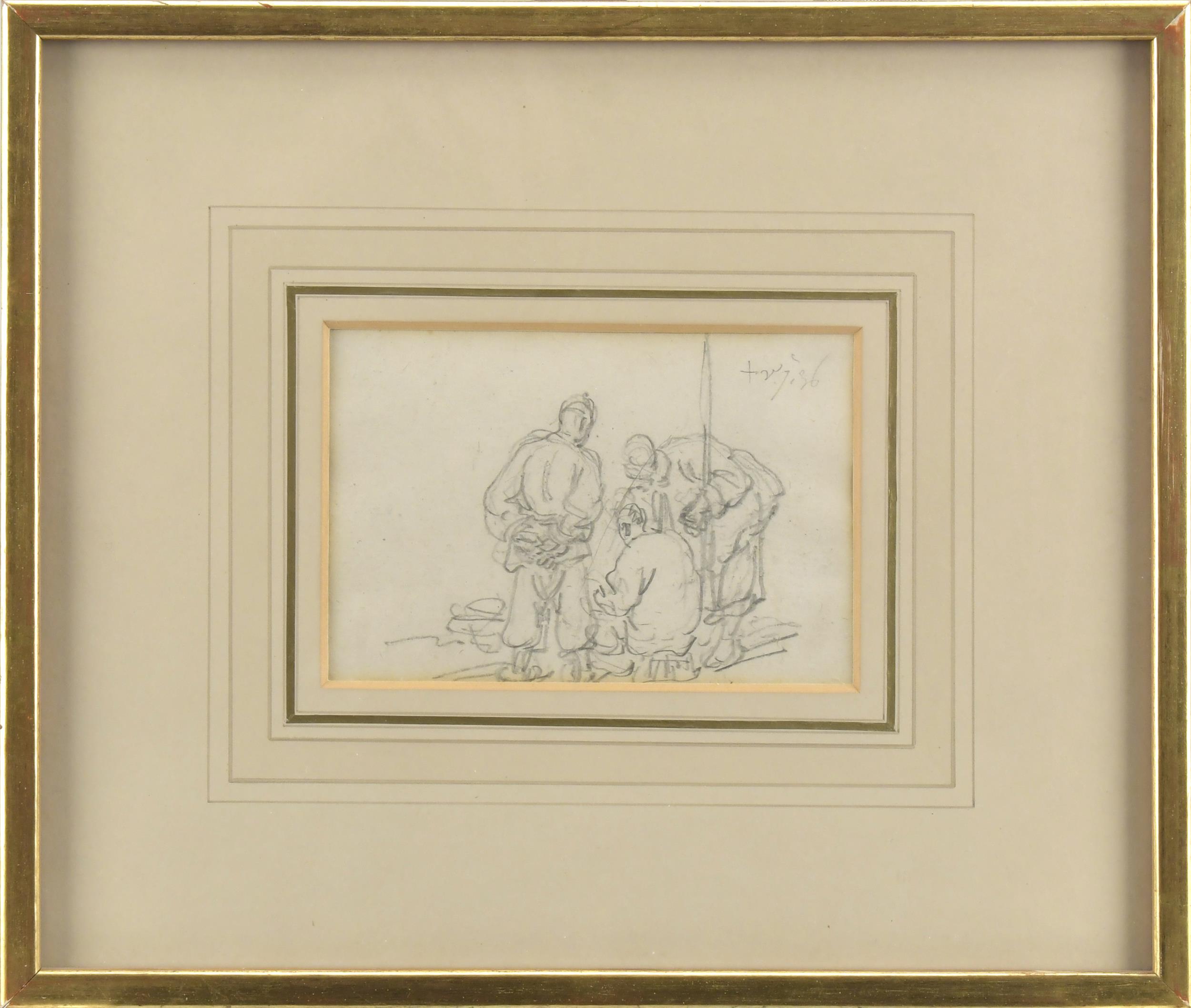 GEORGE CHINNERY SKETCH, FIGURES,