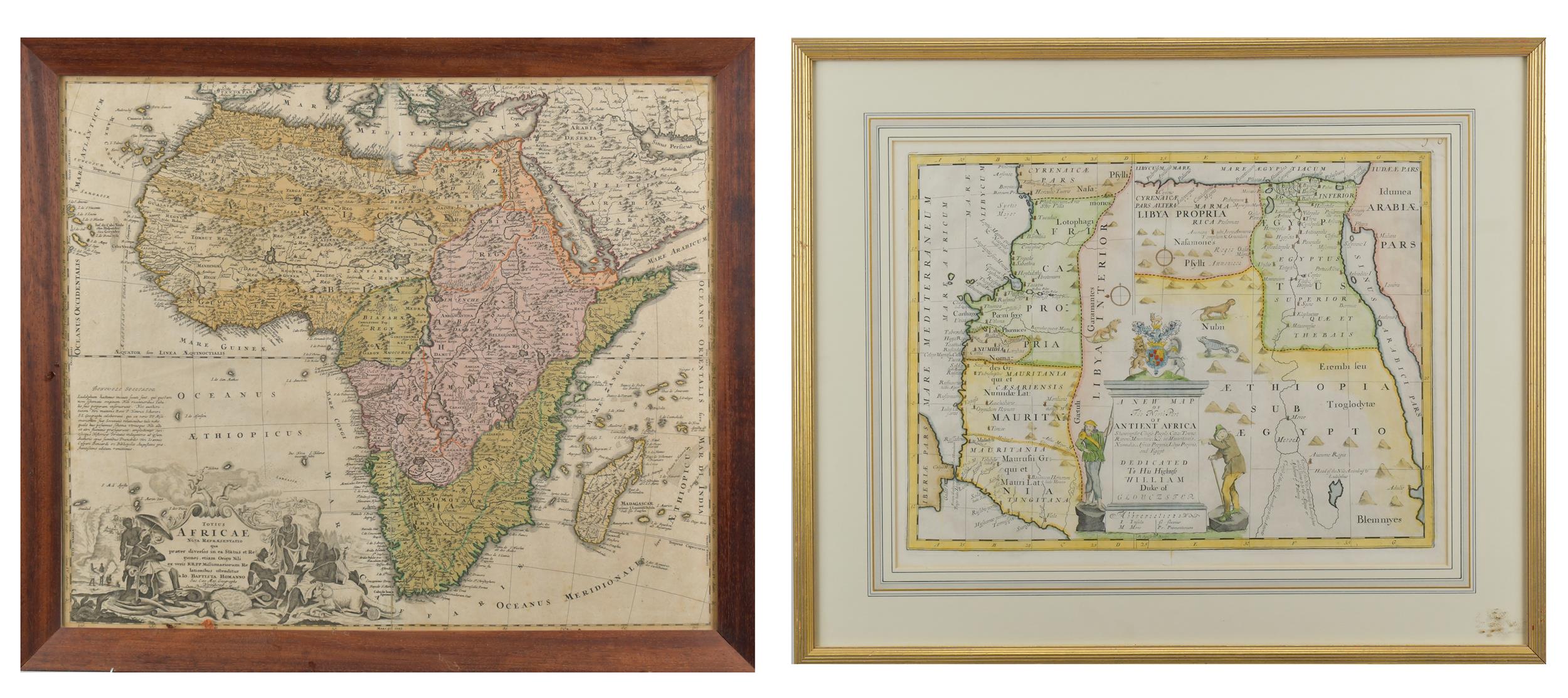 TWO ANTIQUE AFRICAN MAPS. Early