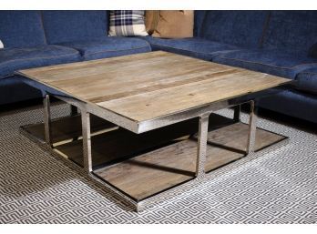 A large coffee table, grey wash