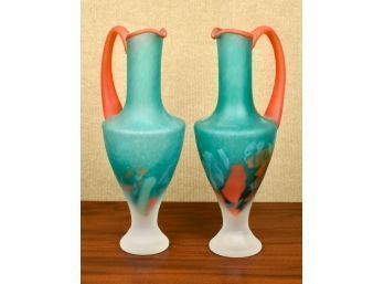 A pair of Swedish art glass Kosta