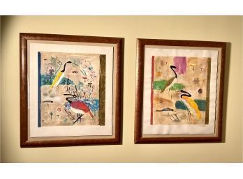 Valentina Dubasky framed monotypes,