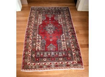 An antique Oriental scatter rug  3ab2c3