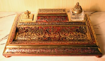 A 19th C. French Boulle ink stand with