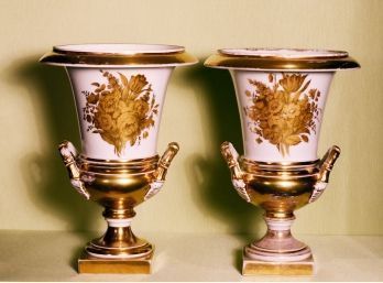 A pair of 19th C. Old Paris white porcelain