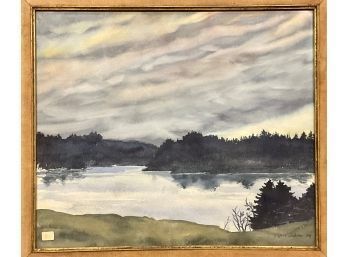 Landscape watercolor signed lower 3ab336