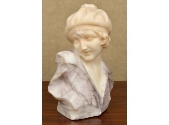 A small vintage carved white marble