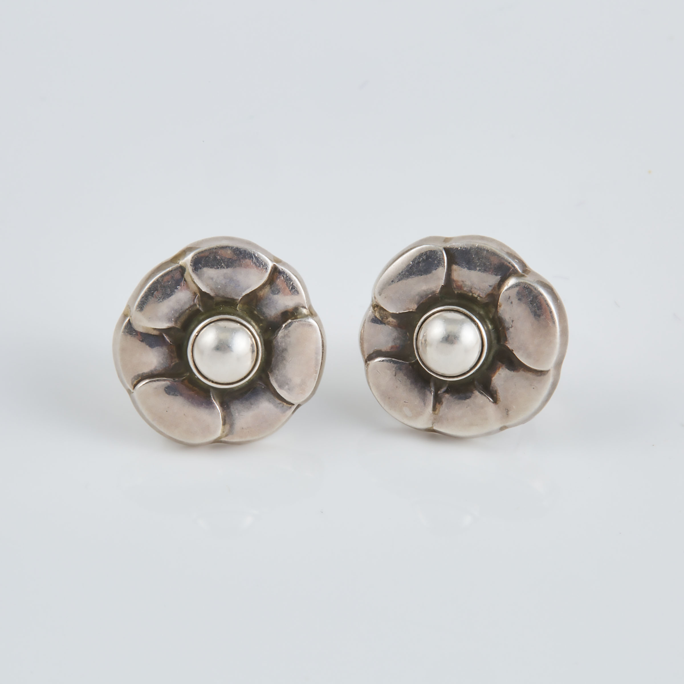 Pair Of Georg Jensen Danish Sterling