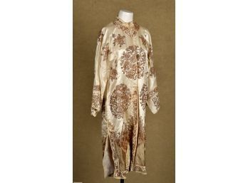 A Chinese ivory silk robe with 3ab413