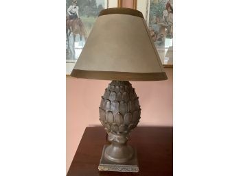 A decorative composite table lamp
