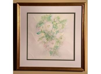 A framed watercolor study of a