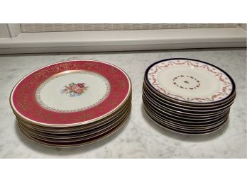 Six Bohemian dinner plates, 11dia.,