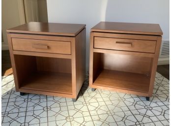 A pair of contemporary cherry one