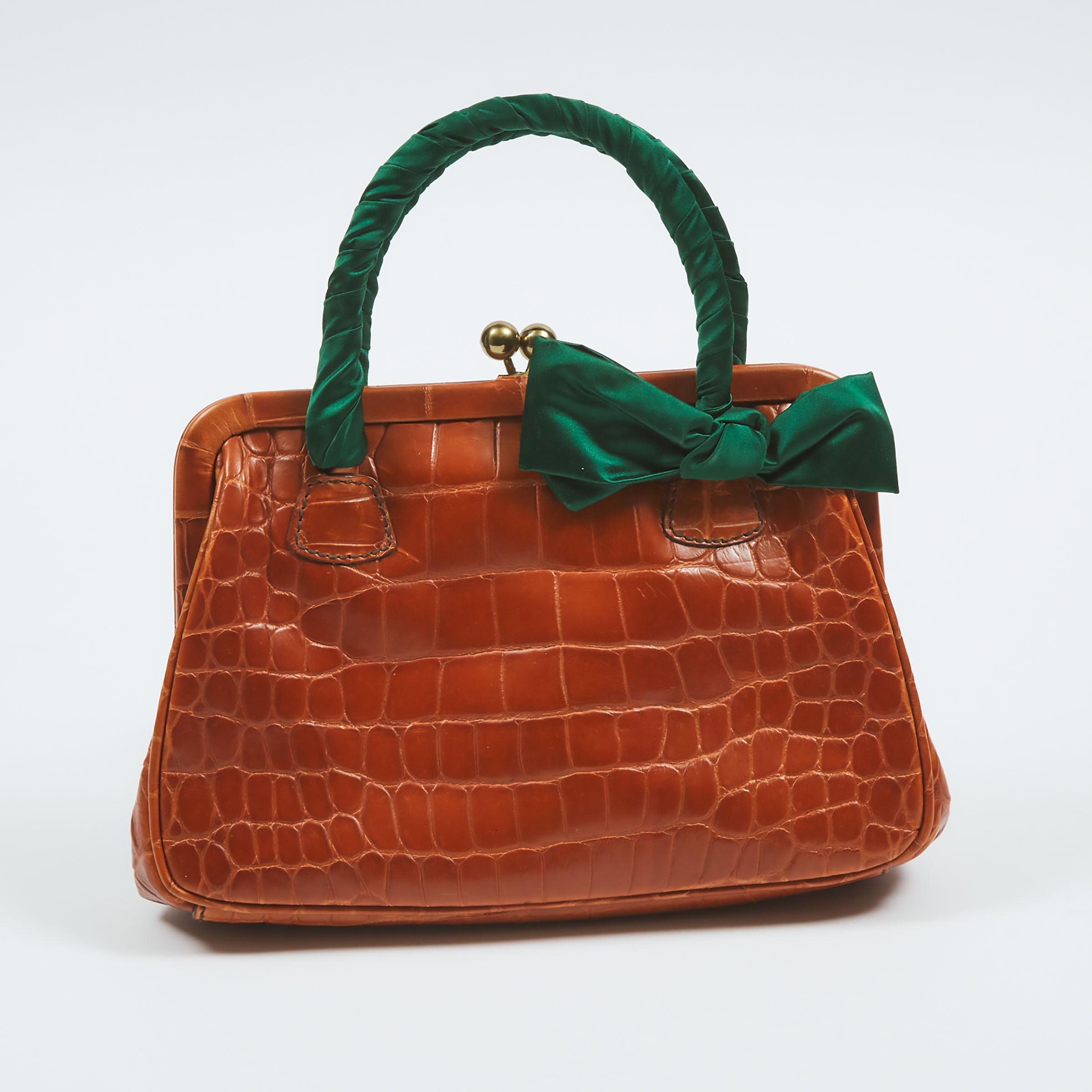 Miu Miu Leather Handbag  with green