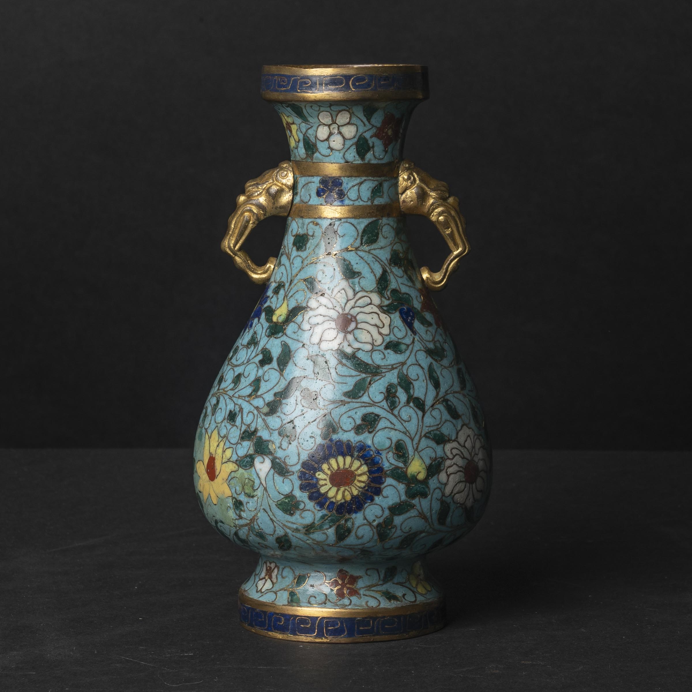 A Cloisonné Enamel Pear-Shaped