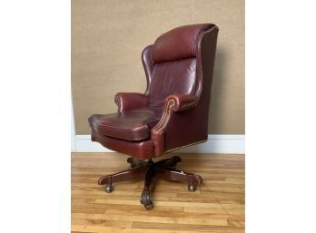 Maroon leather swiveling office Judge s 3ab5bb