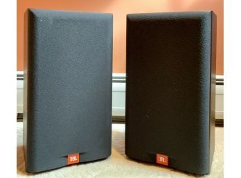 A pair of JBL Bookshelf Speakers