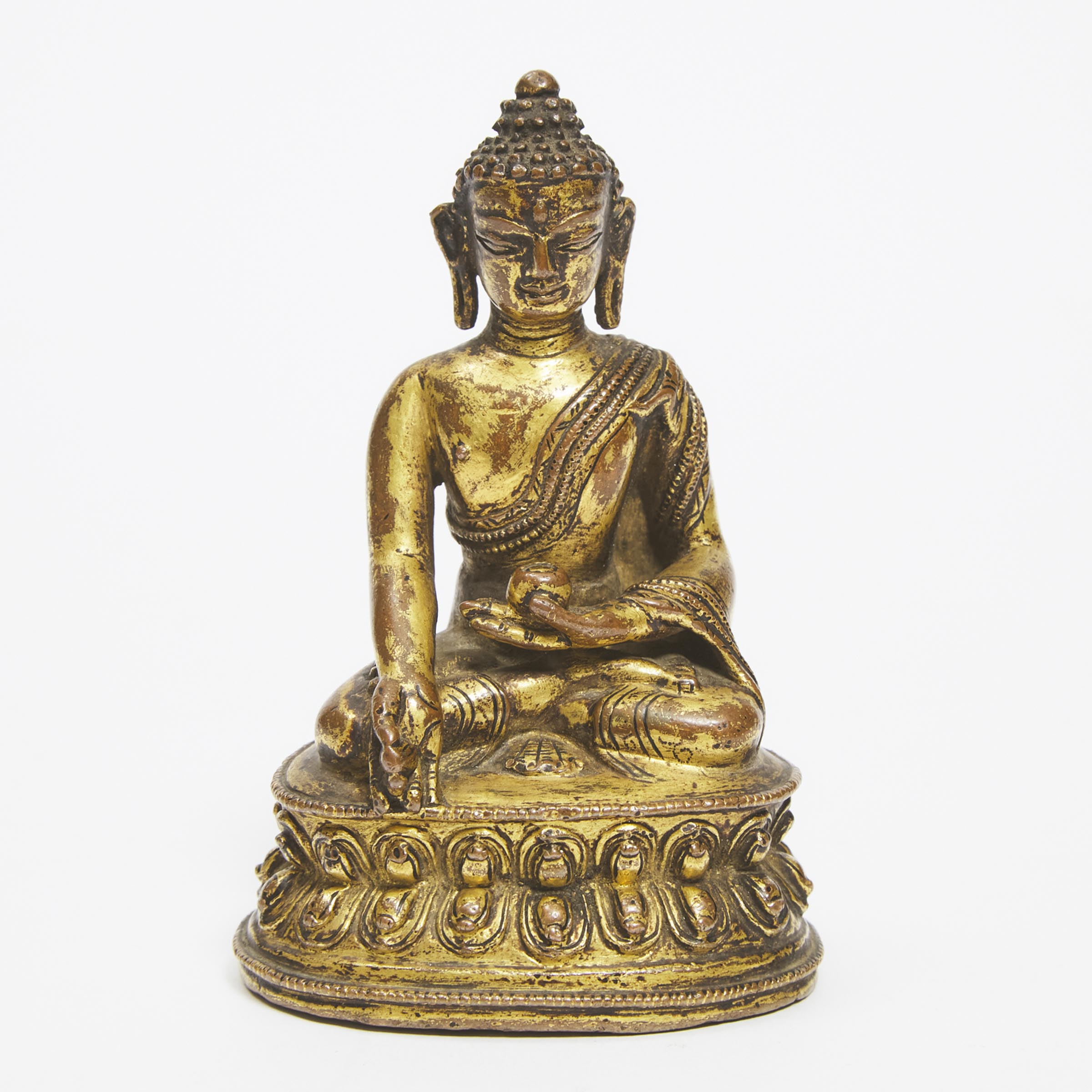 A Gilt Copper Alloy Figure of Medicine 3ab5f1