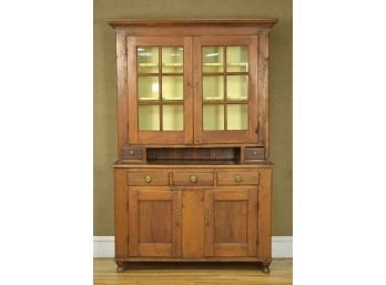 A two part pine set back cupboard 3ab609