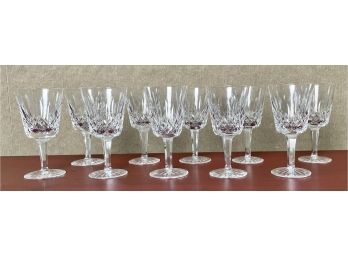 Set of ten large Waterford Lismore pattern