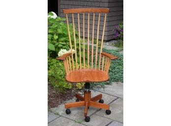 Windsor style cherry and ash armchair