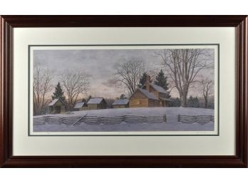 Framed print homestead in winter  3ab6c5