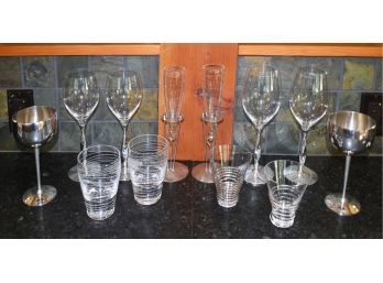 Twelve fine artisan made glassware  3ab6e5