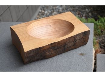 Unique ash wood bowl in block of 3ab72d