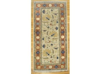 Modern oriental runner with ivory 3ab78f