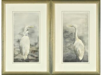 Two framed watercolor paintings