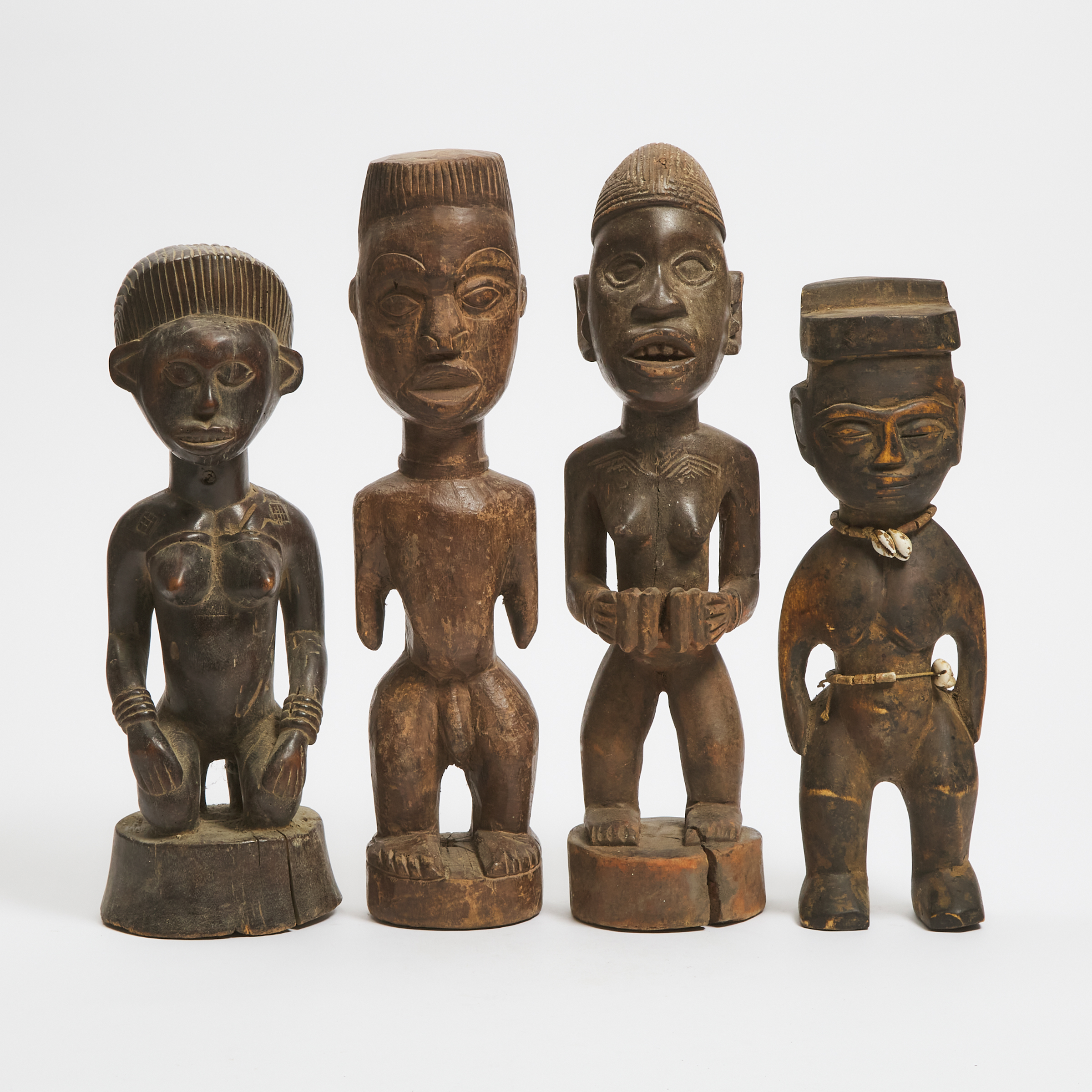 Group of Four African Carved Wood 3ab83f