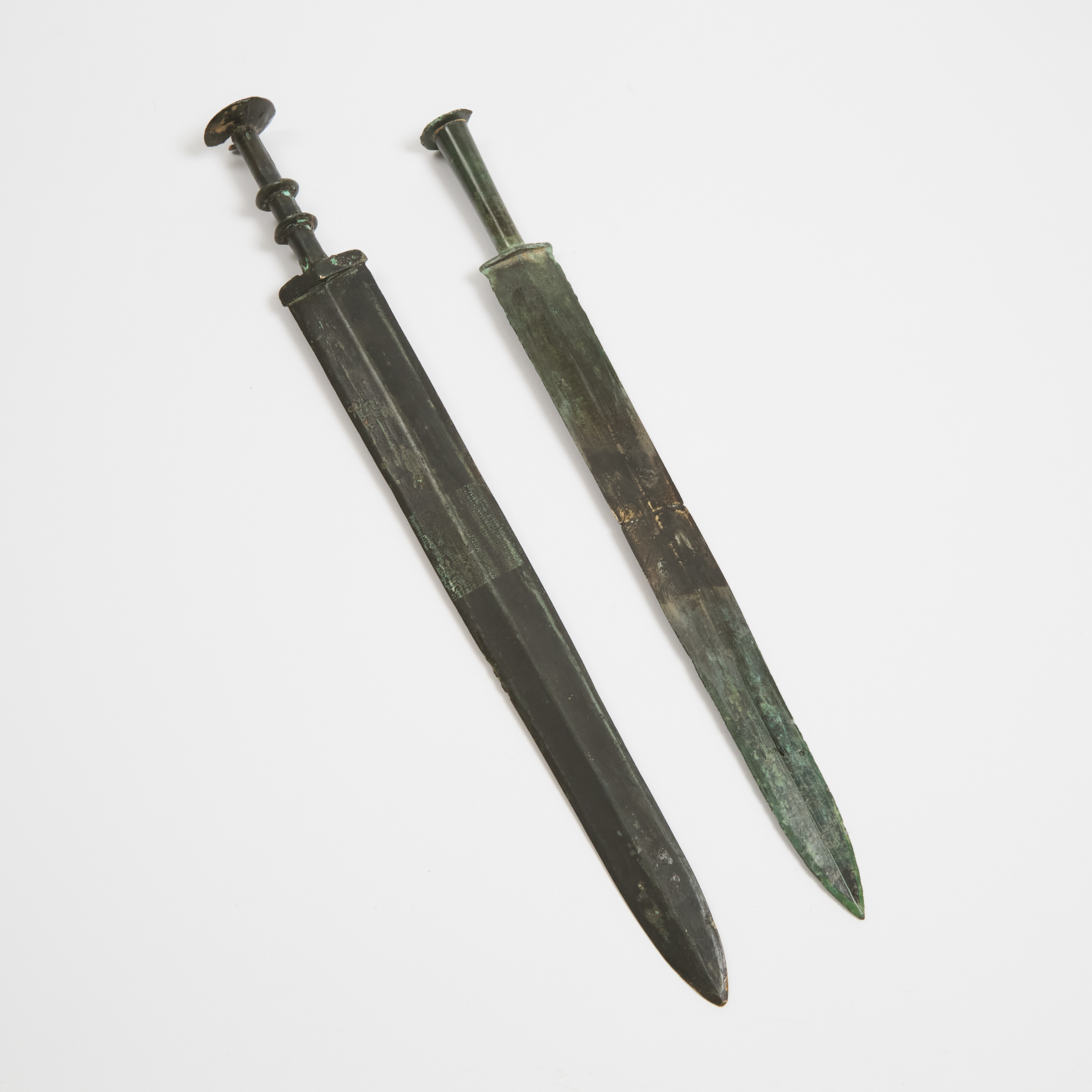 Two Archaic Bronze Swords Jian  3ab87b