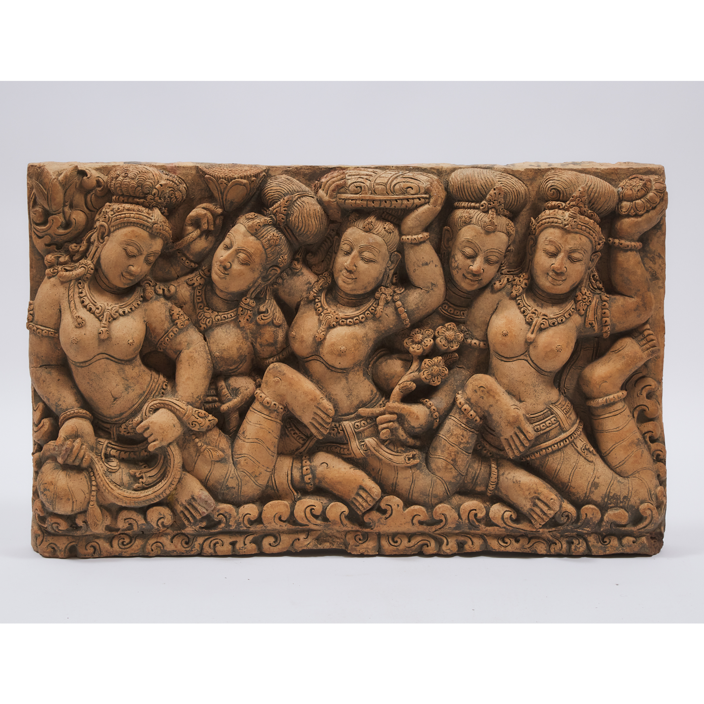 A Massive Thai Terracotta Panel