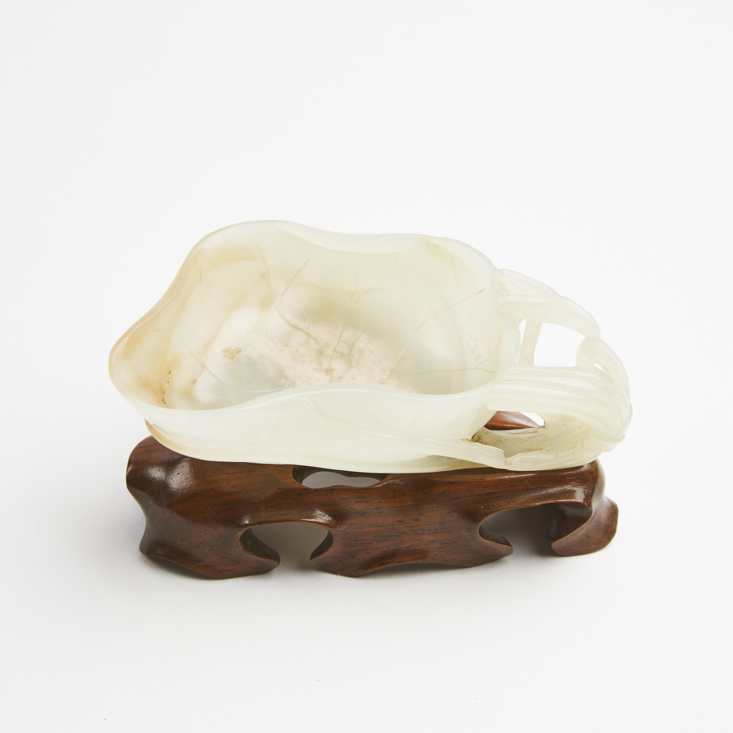 A White Jade Carved 'Lotus' Libation