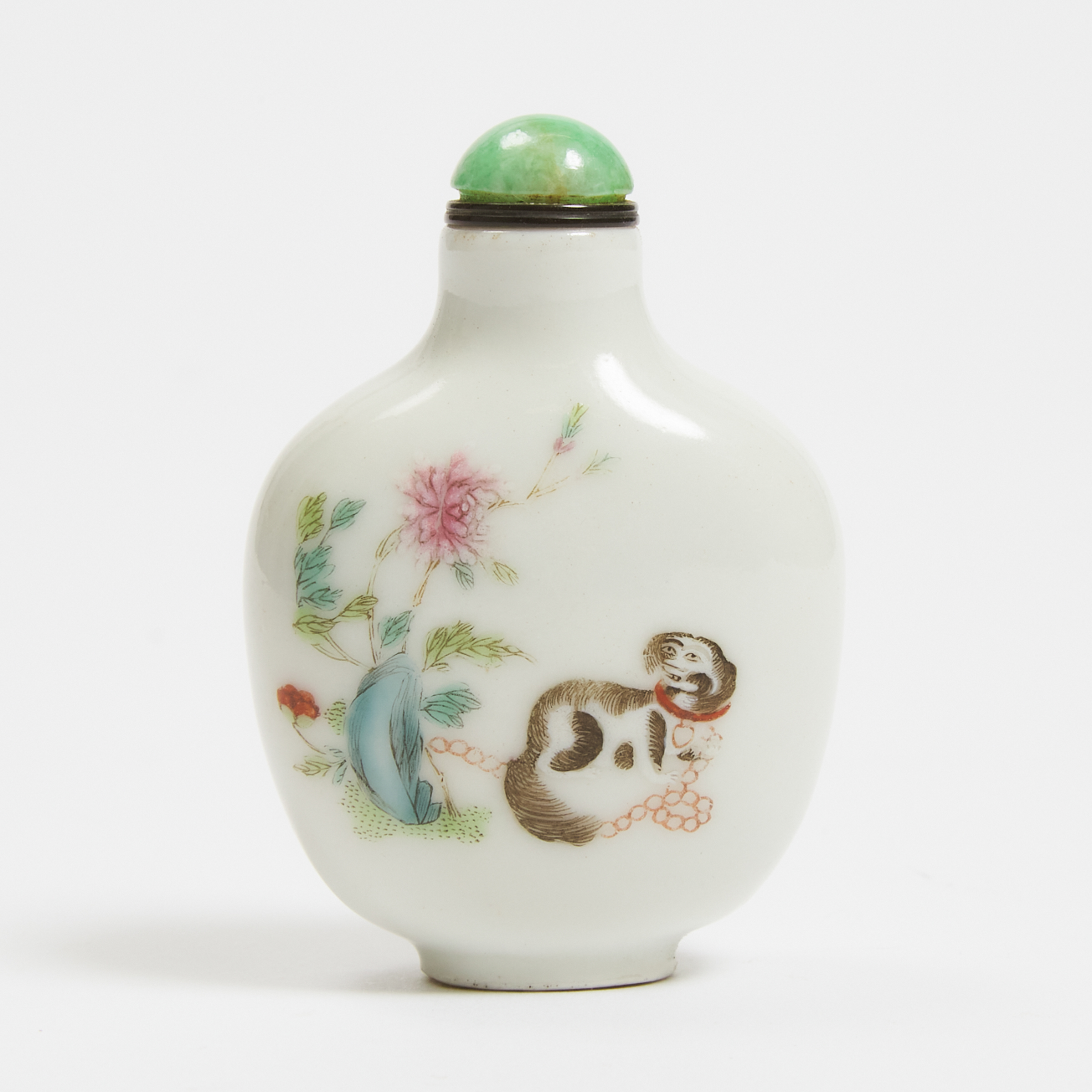 A Famille Rose Porcelain Dog and 3ab896