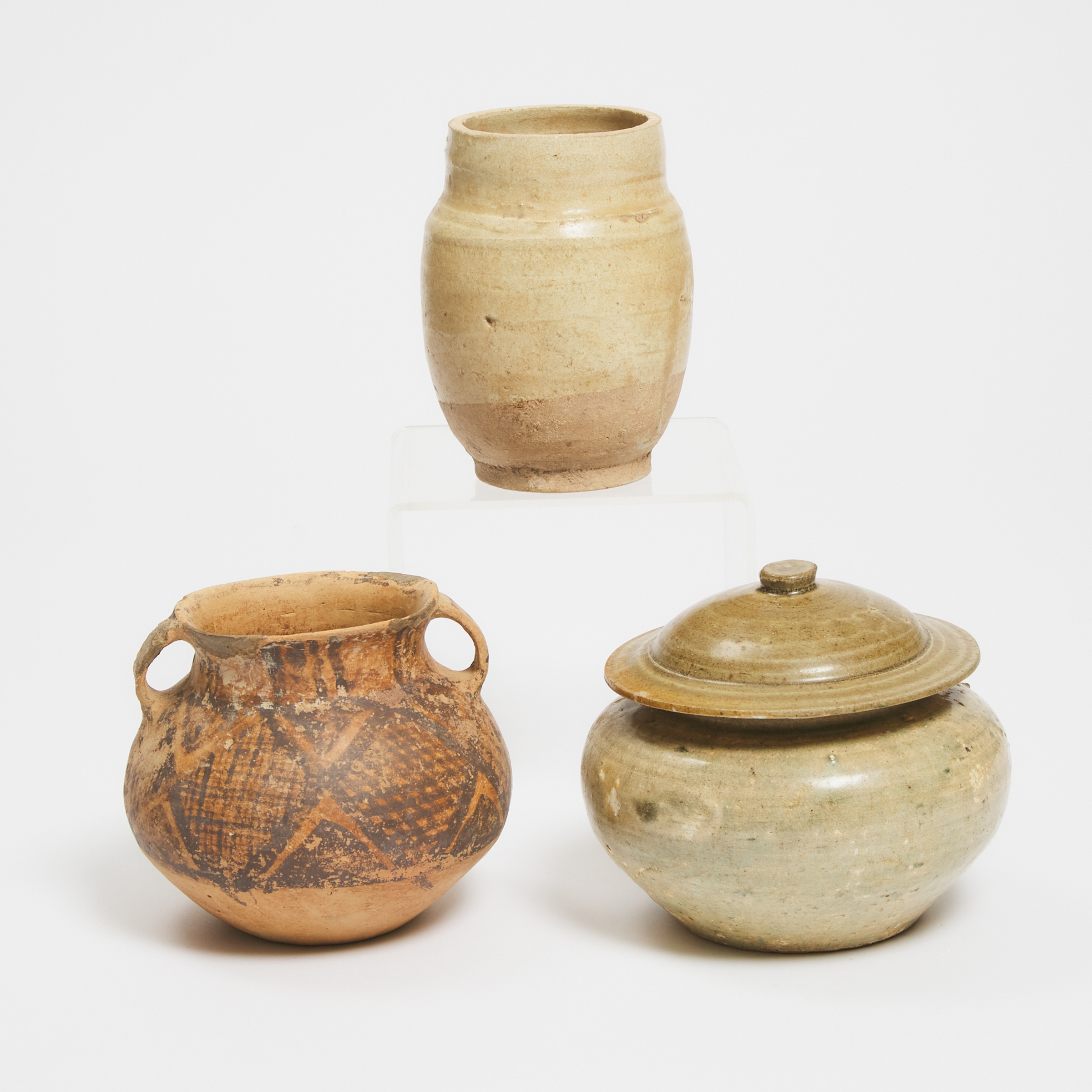 A Group of Three Chinese Pottery