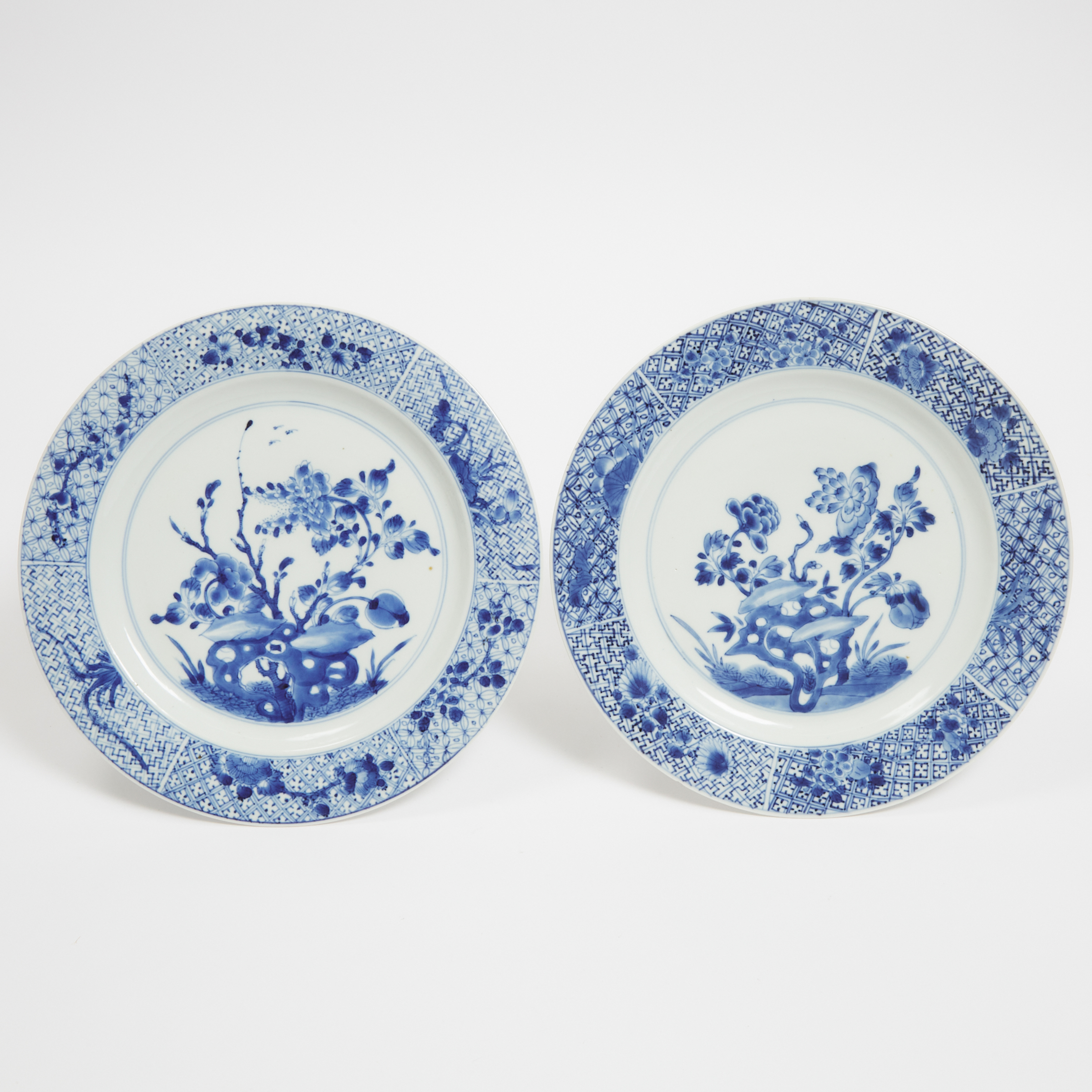 A Pair of Chinese Export Blue and