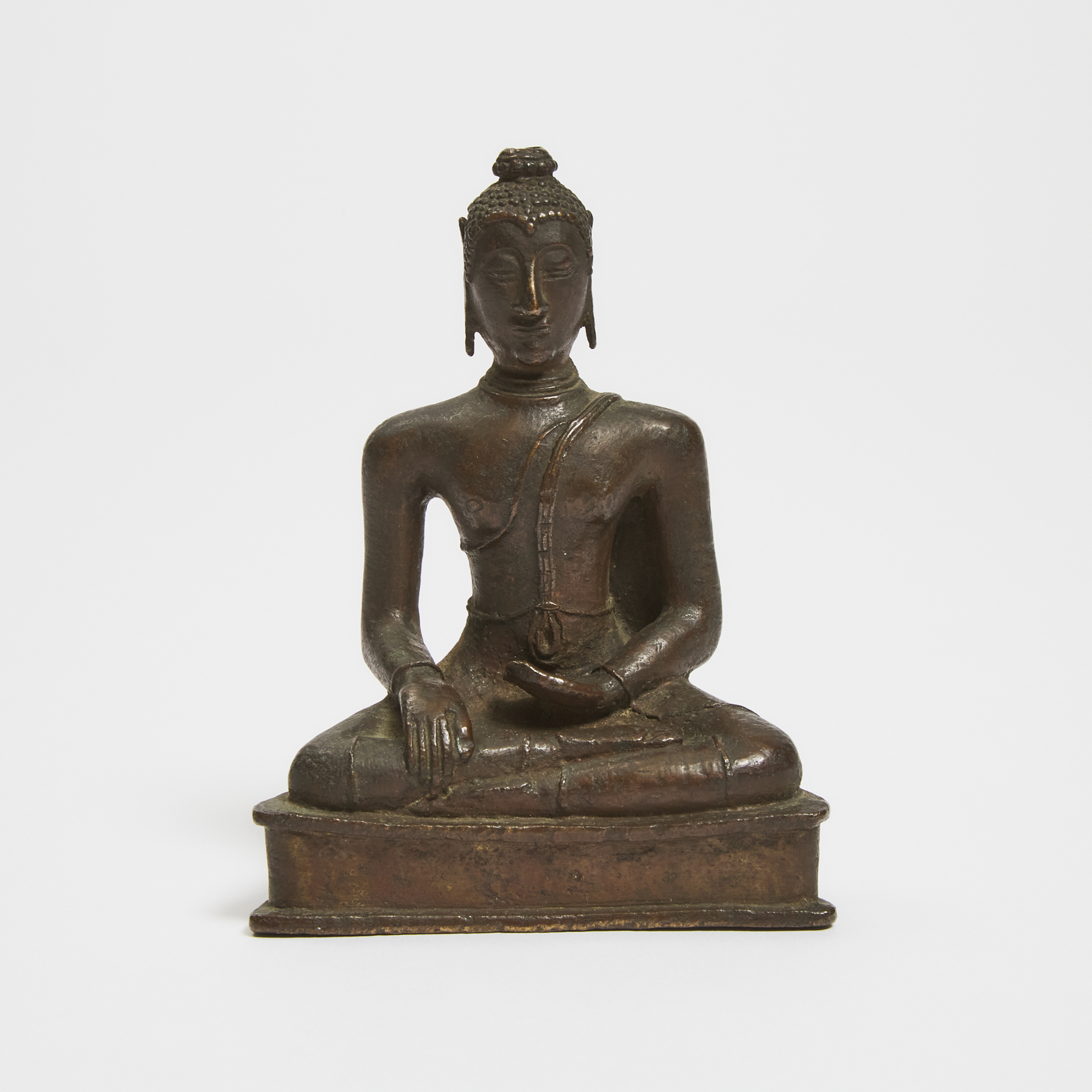 A Small Bronze Figure of Buddha, Sri