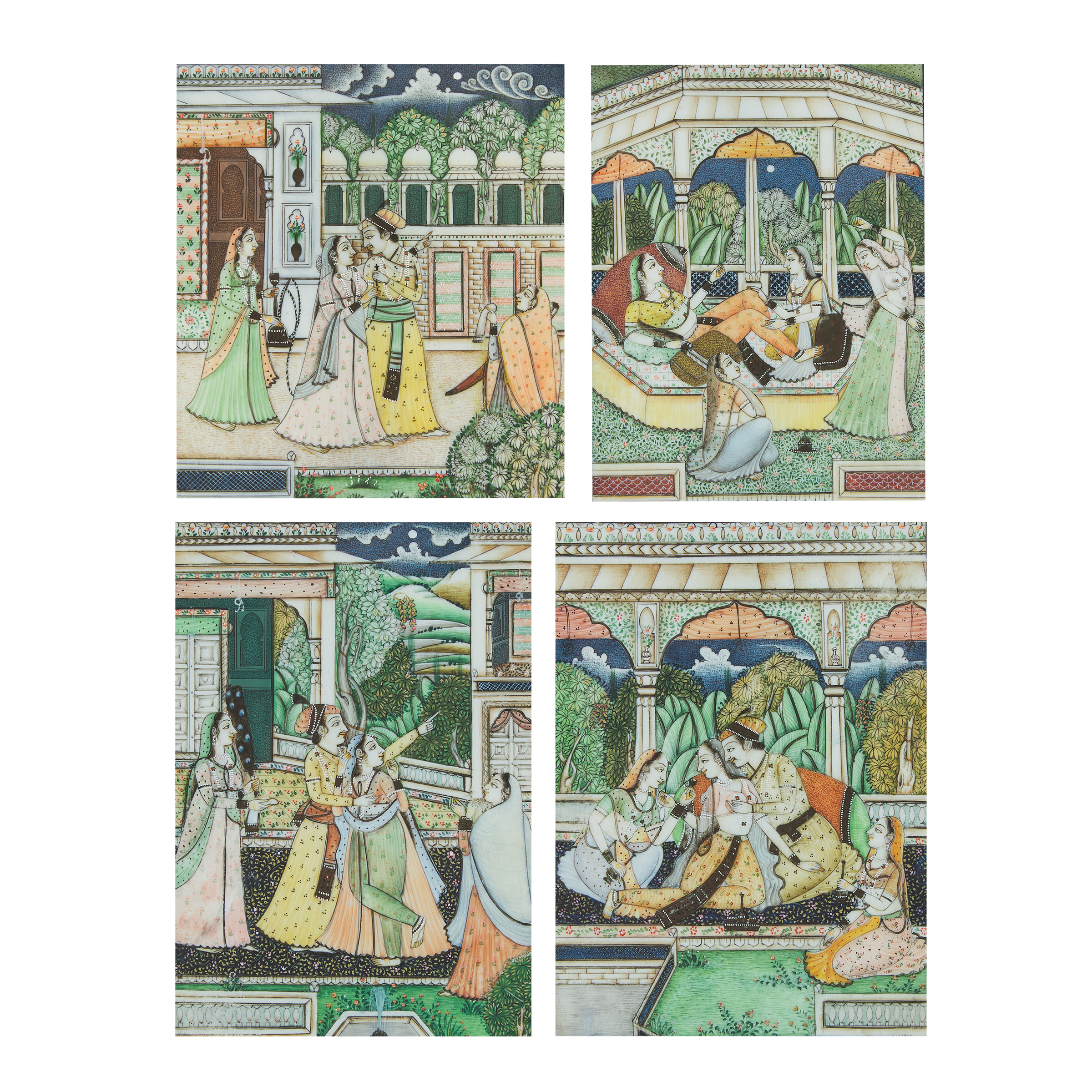 A Set of Four Indian Miniature 3ab8f4