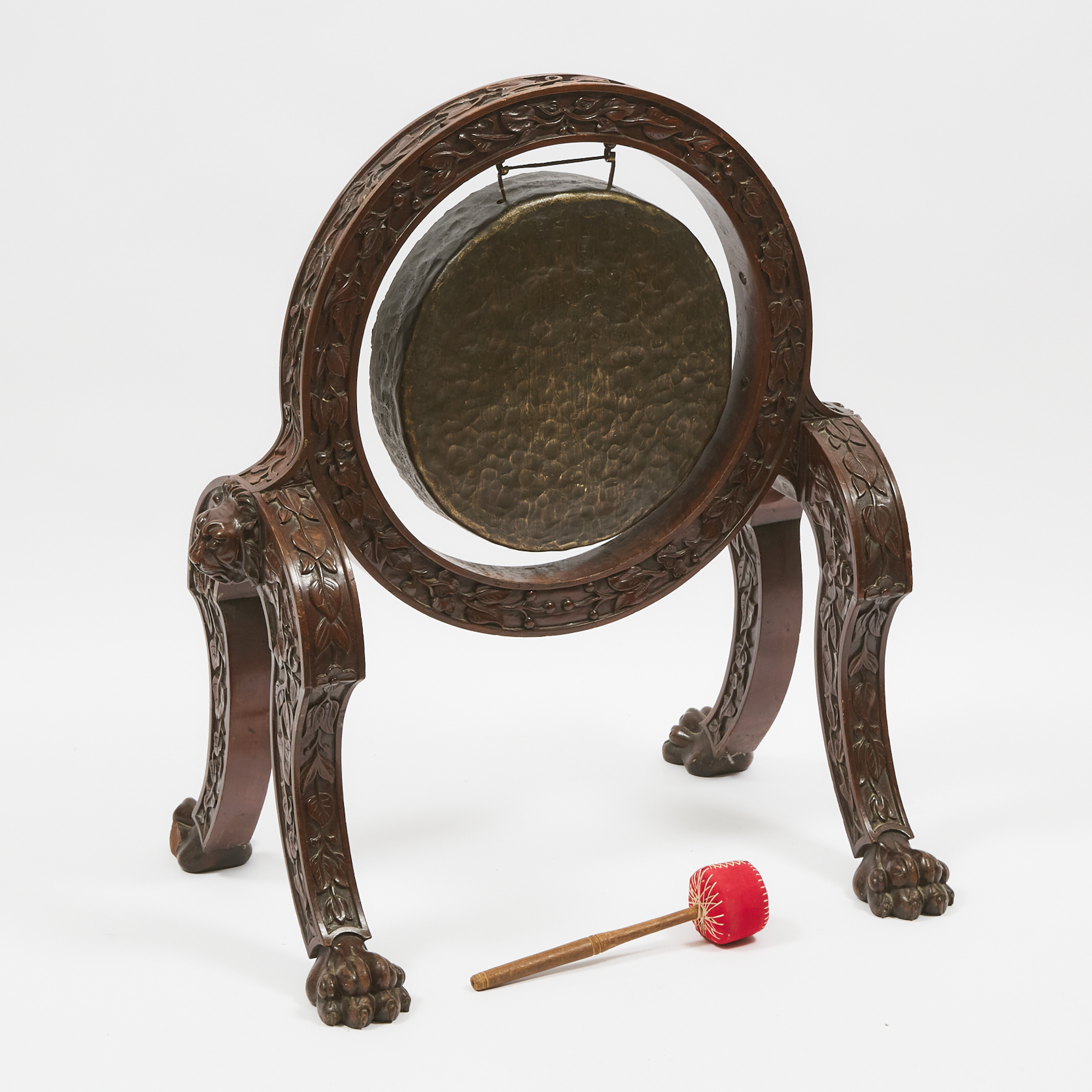 A Chinese Bronze Dinner Gong and