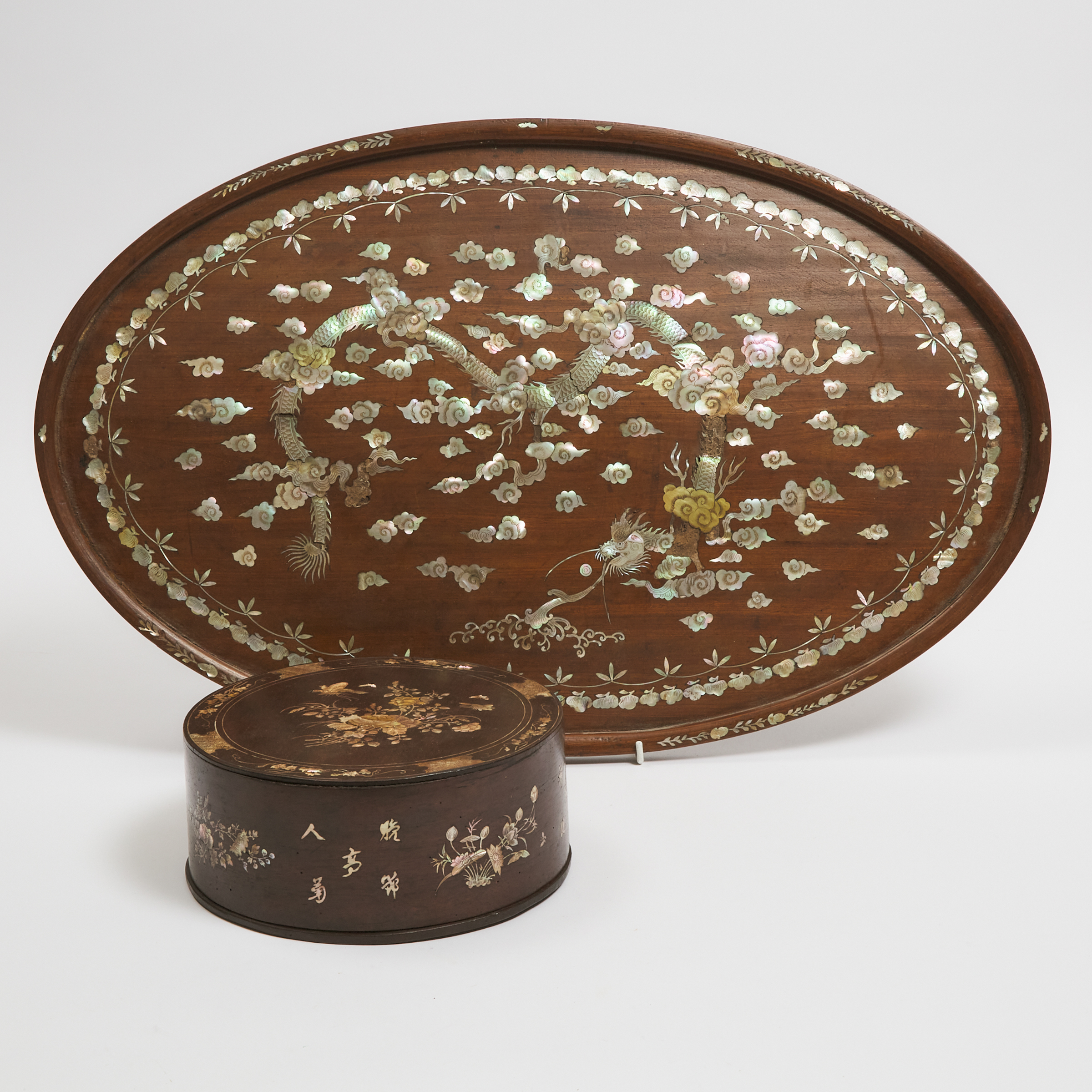A Mother-of-Pearl Inlaid Circular