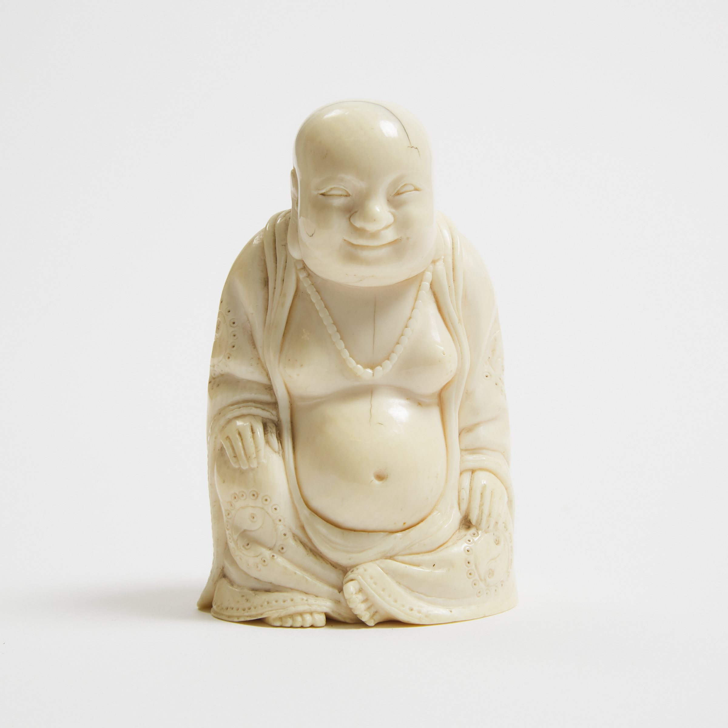 An Ivory Figure of the Buddha Maitreya  3ab937