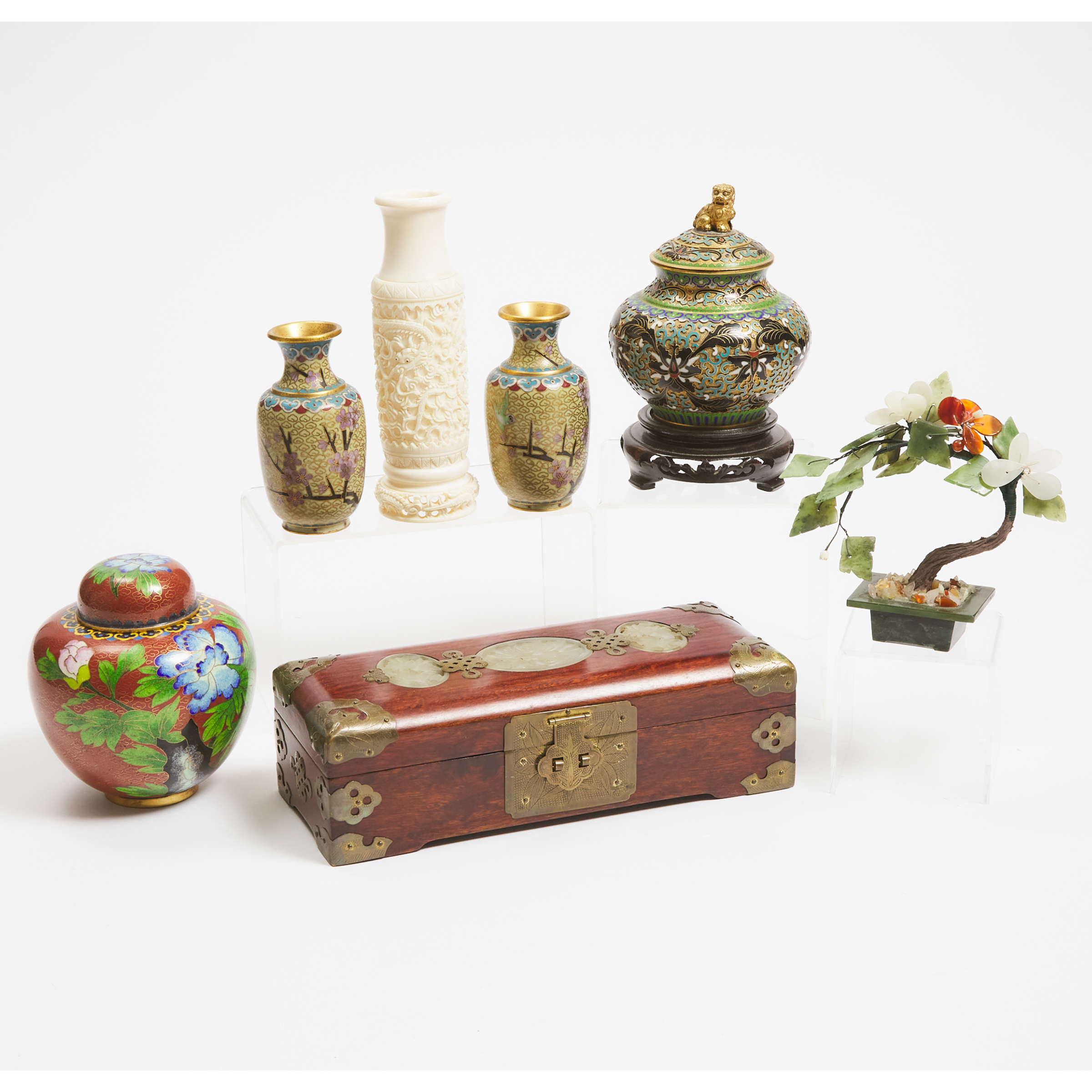 A Group of Seven Chinese Cloisonn  3ab945