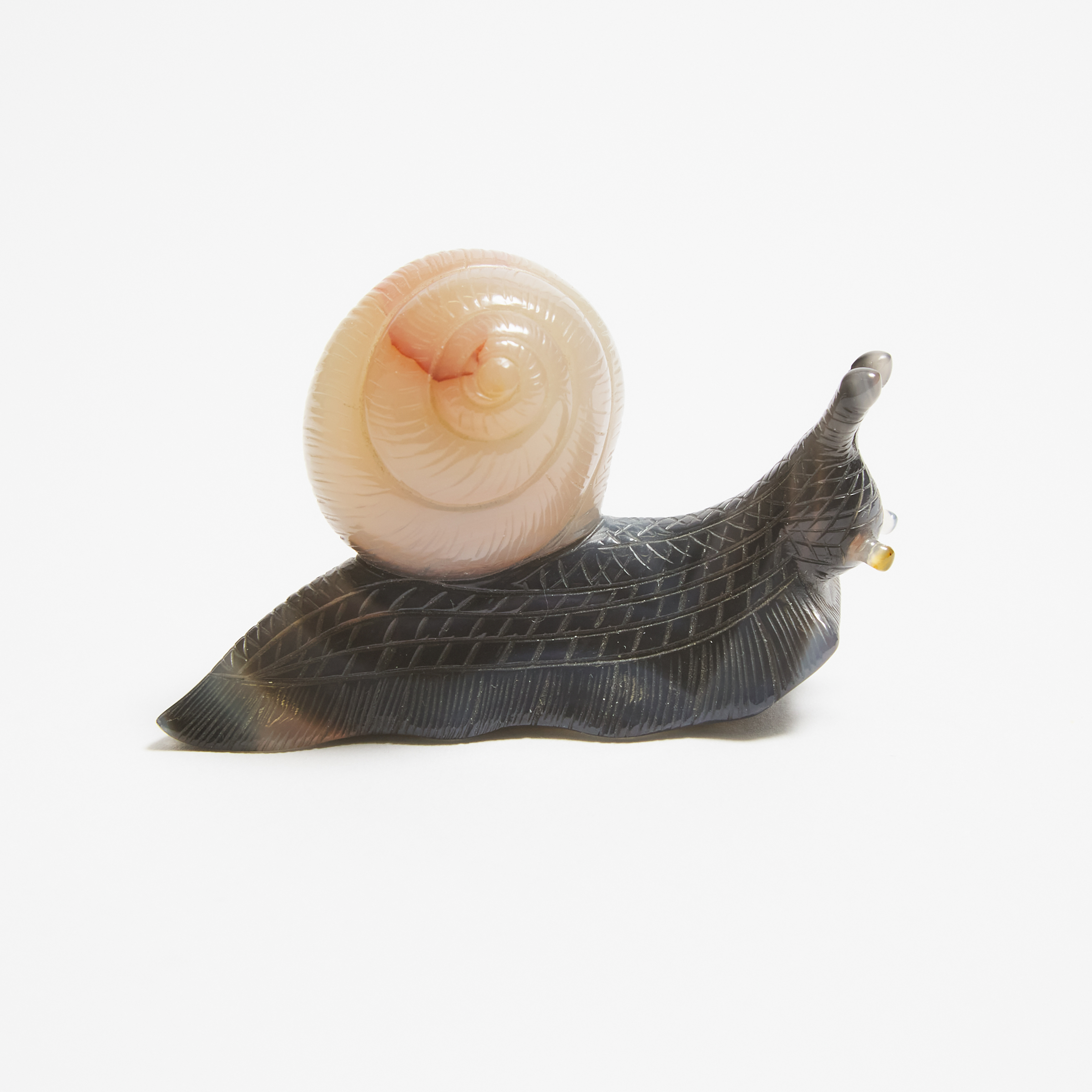 A Carved Agate Figure of a Snail  3ab949