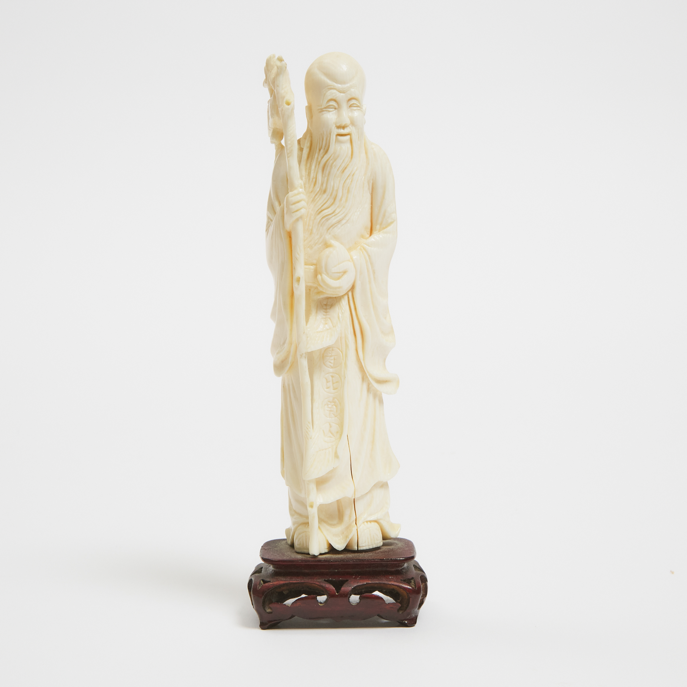 An Ivory Figure of a Shoulao, Late