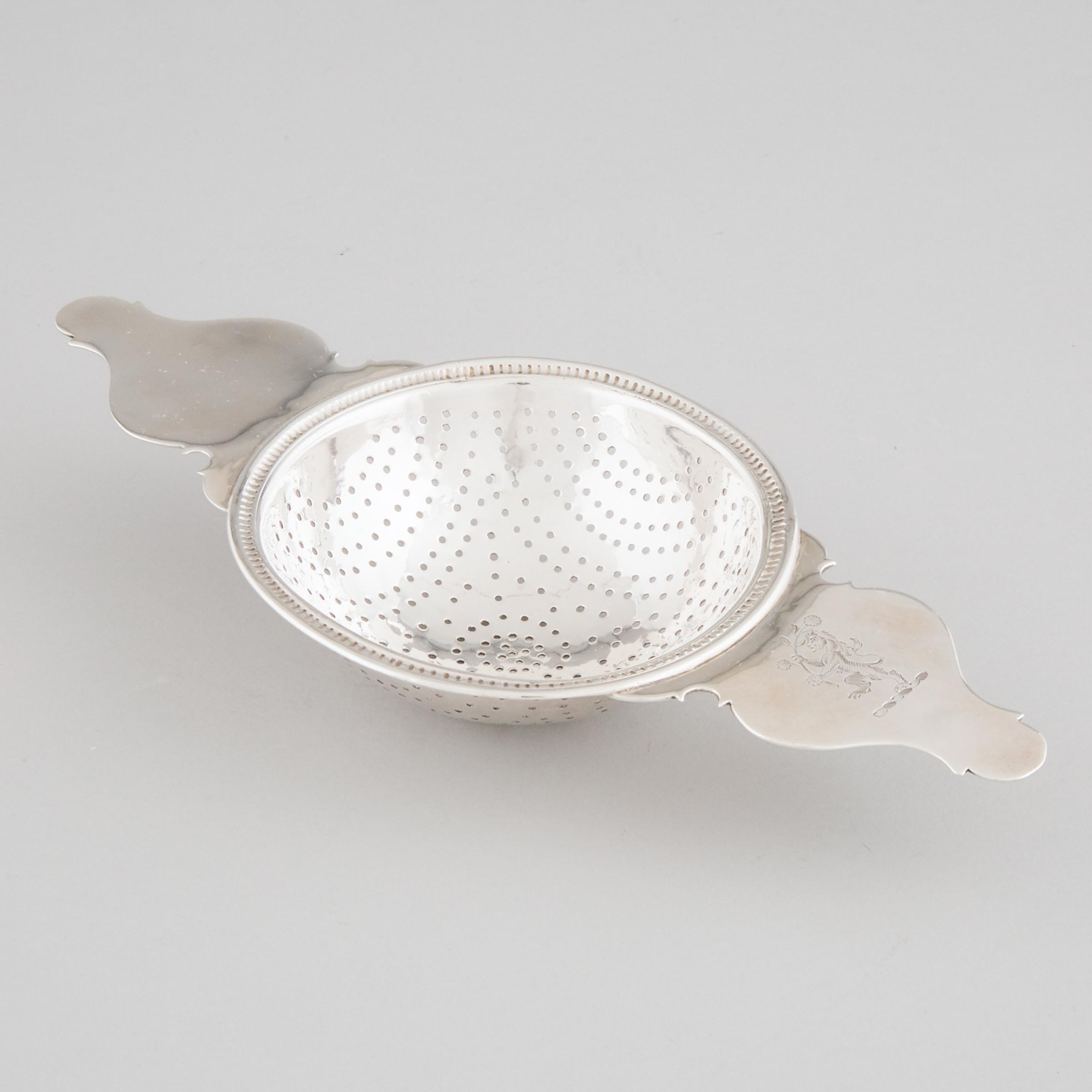 George II Irish Silver Fruit Strainer,