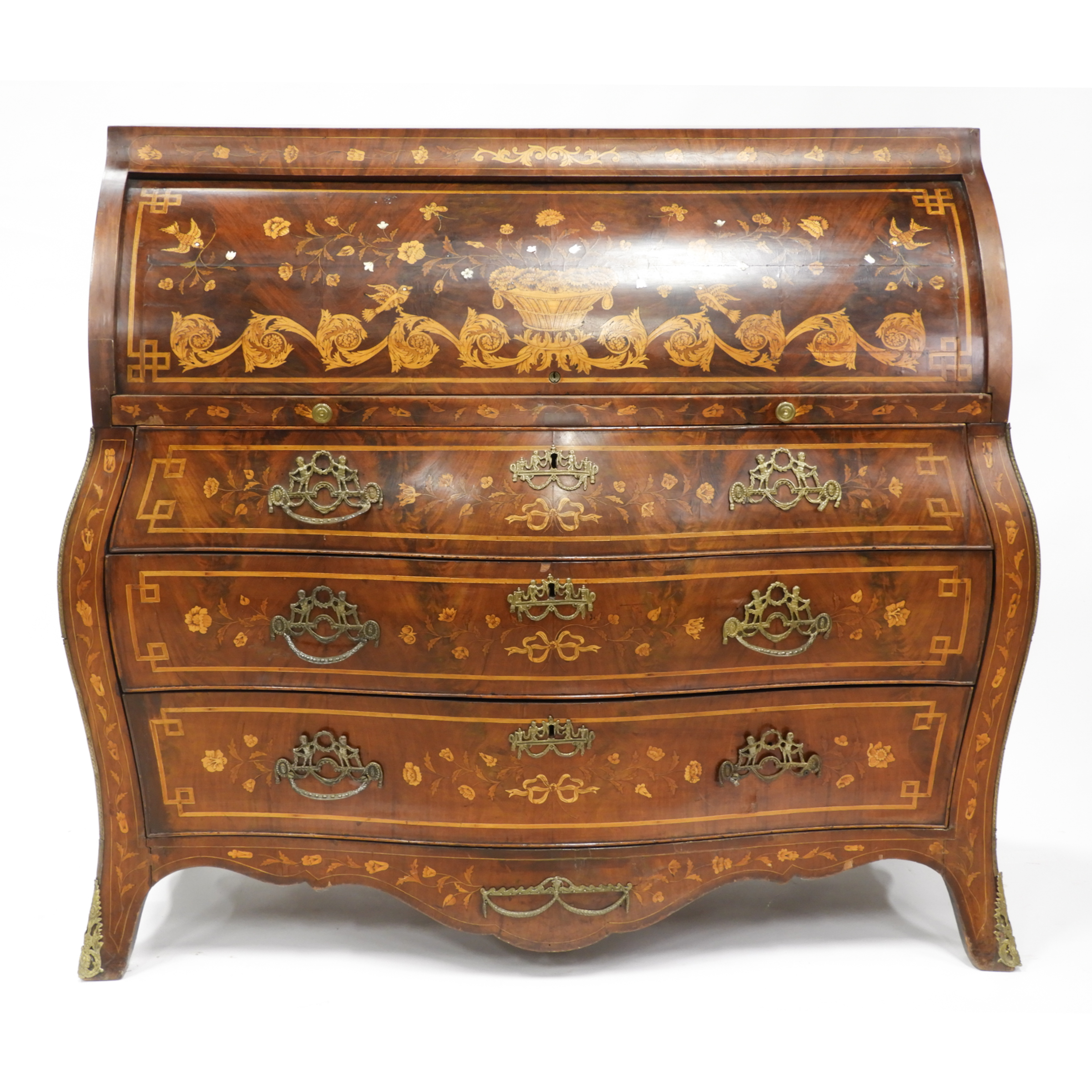 Large Dutch Satinwood Inlaid Kingwood