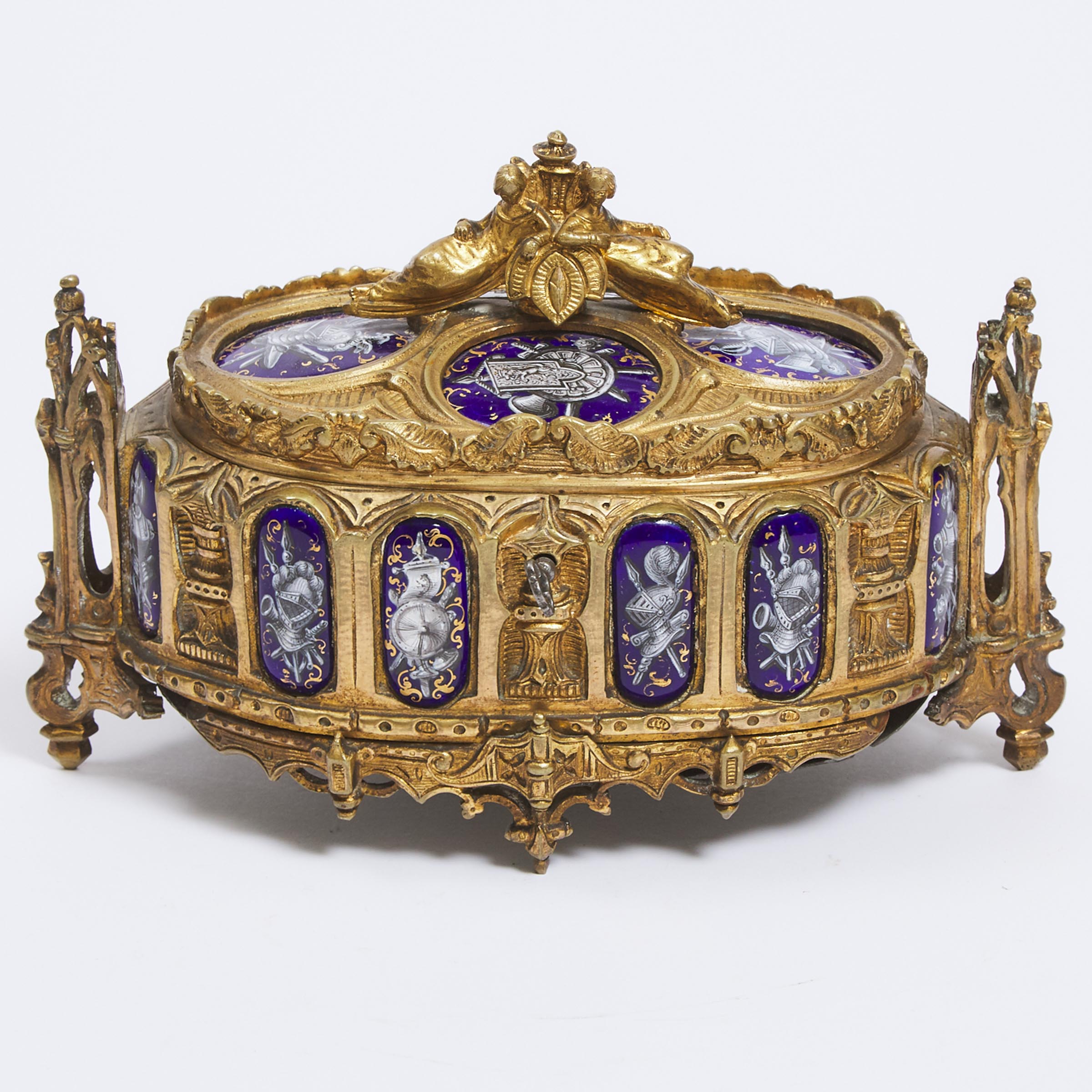 French Gothic Revival Limoges Enamelled